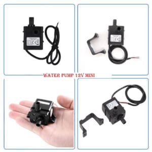 Pompa Air Mini DC12V 400MA 240L/H Mikro DC Tanpa Sikat untuk Akuarium Ikan Hidroponik Sirkulasi Senyap Pompa Submersible AD20P-1230B