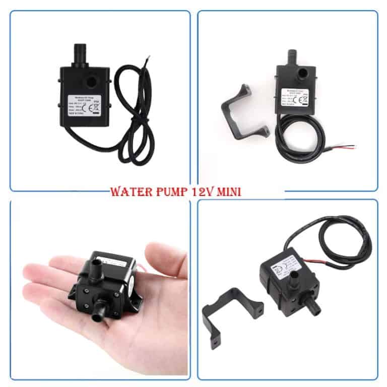 Pompa Air Mini DC12V 400MA 240L/H Mikro DC Tanpa Sikat untuk Akuarium Ikan Hidroponik Sirkulasi Senyap Pompa Submersible AD20P-1230B