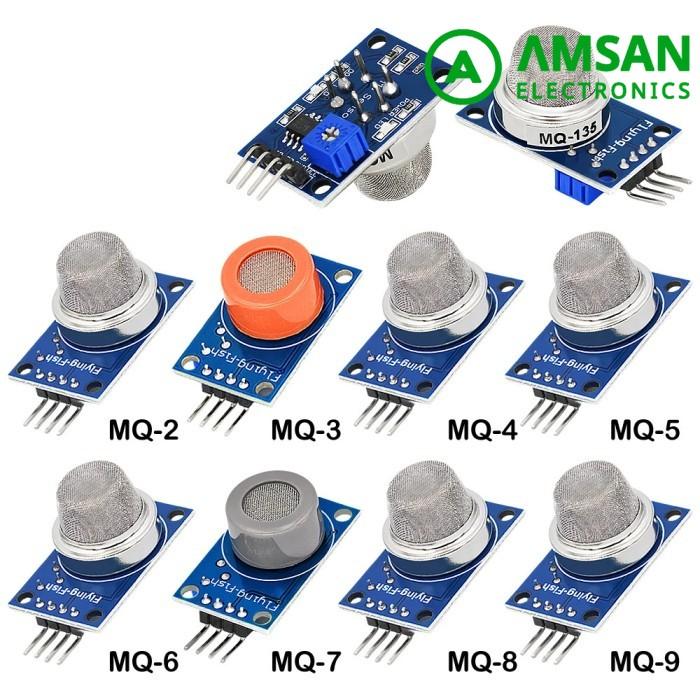 MQ-2 -7 MQ-9 Modul Sensor Gas Cair Metana Asap Deteksi untuk Kit DIY Pemula Arduino