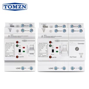 TOMZN Din Rail ATS L N 220V Sakelar Pemilih Listrik Tanpa Gangguan Transfer Otomatis Ganda Daya Kecil 2P 4P 63A TOQ6