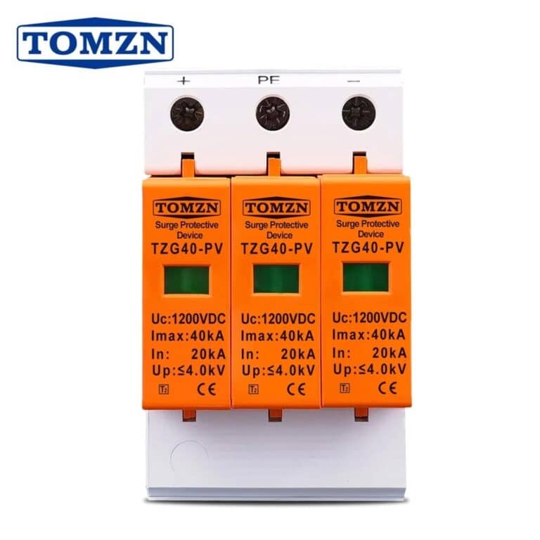 SPD DC 1200V 3P 20kA-40kA TOMZN Surge Protective Device Arrester - Gambar 2