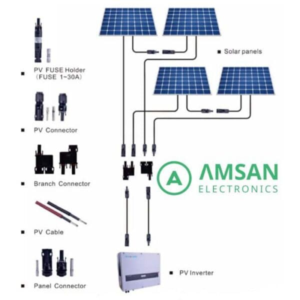 Konektor MC4 Slocable IP68 1500VDC 30A Sambungan Kabel Panel Surya - Gambar 2