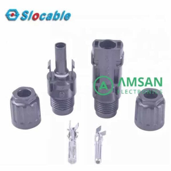 Konektor MC4 Slocable IP68 1500VDC 30A Sambungan Kabel Panel Surya