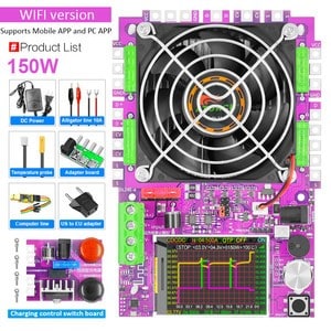 150W 4-Wire Tuya Smart WiFi Electronic Load Tester 18650 Battery Voltage Current Capacity Charging discharging Monitor Tools