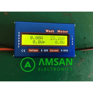 DC Wattmeter Voltmeter Ammeter 60V 100A body alumunium display hijau