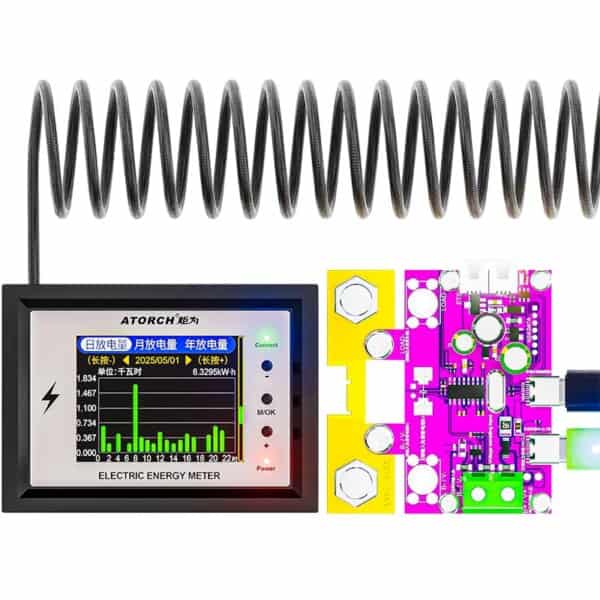CW24 Smart Battery Capacity Tester 0-420V DC Tuya WiFi Digital Display for Voltage Current Coulomb Meter Lithium Battery Monitor -