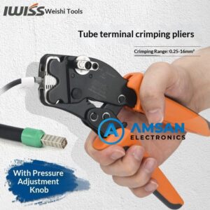 IWISS SN-TG16 Square Ratchet Crimper for End Sleeves and Ferrules 0.25-16mm2 AWG 24-6