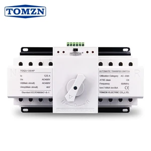 ATS Automatic Transfer Switch 4P 125A 380V TOMZN Otomatis Genset PLN Inverter COS ATS 3 Phase